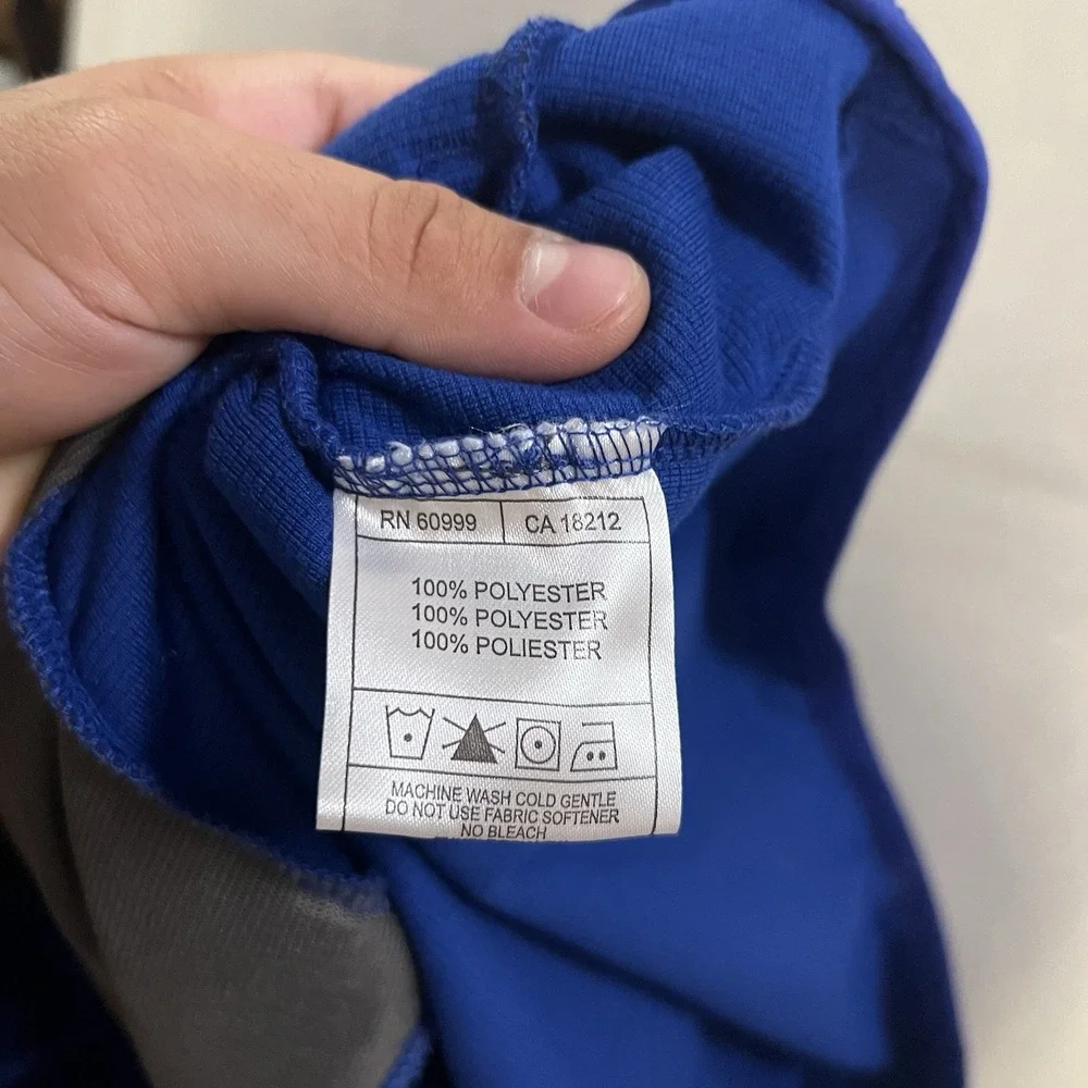 Boise State Broncos Antigua Fleece Jacket Men's Size Large Blue Fill Zip NCAA